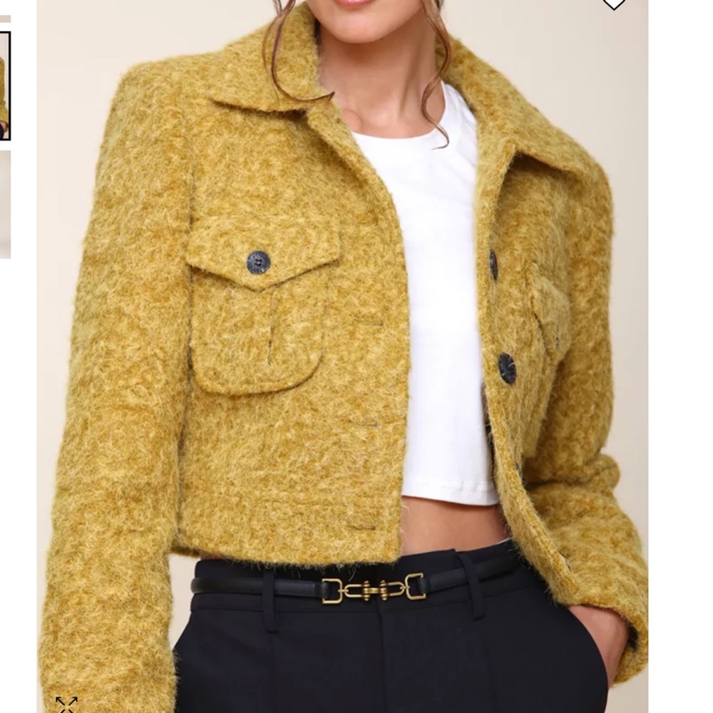 Avec Les Filles Mustard Yellow Trucker Jacket Anthropologie - Picture 3 of 7